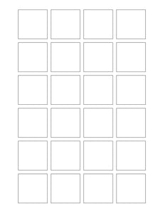 1.5 x 1.5 Square Hang Tag Sheet (Die-Cut White Cardstock